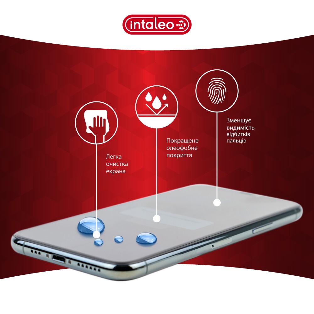 Захисне скло INTALEO для Infinix Note 50 Pro Full Glue ESD Black (1283126627880) Олеофобне покриття True