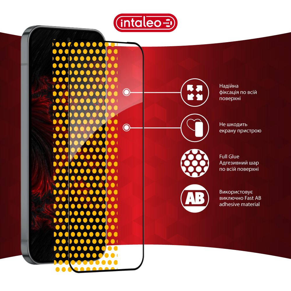 Зовнішній вигляд Захисне скло INTALEO для Pixel 10 Pro XL 5G Full Glue ESD Black (1283126628085)