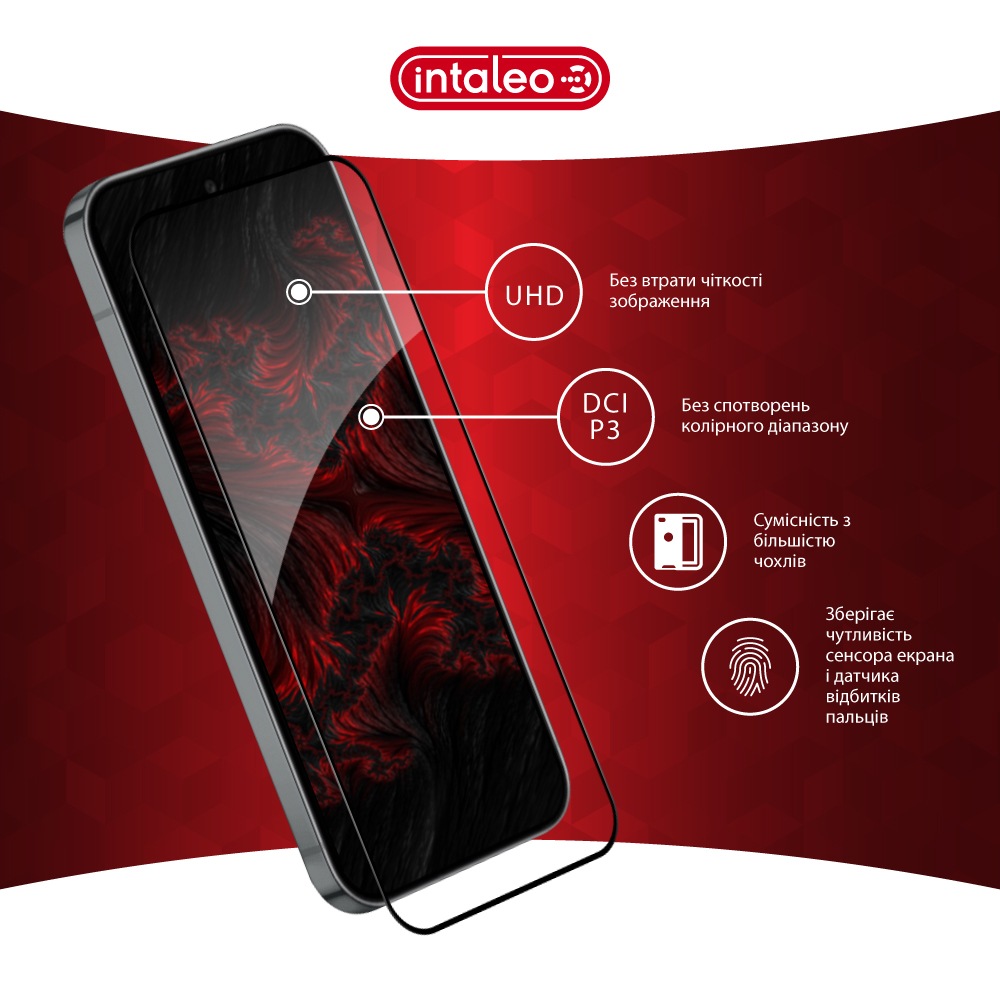 Захисне скло INTALEO для Pixel 10 Pro XL 5G Full Glue ESD Black (1283126628085) Тип скло