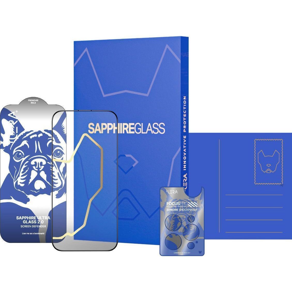 Защитное стекло ILERA Sapphire Ultra Glass 2.0 For iPhone 17 Pro Black (ILSPDLPL17PR) Дополнительно Комплектация: защитное стекло; защита объектива камеры; прозрачное защитное покрытие для задней панели; инструкция.