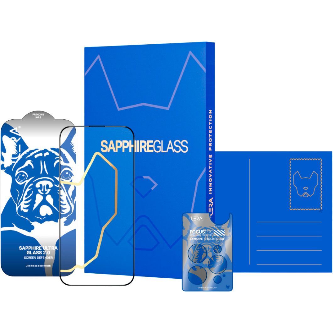 Защитное стекло ILERA Sapphire Ultra Glass 2.0 For iPhone 17 Air Black (ILSPDLPL17AIR) Дополнительно Комплектация: защитное стекло; защита объектива камеры; прозрачное защитное покрытие для задней панели; инструкция.