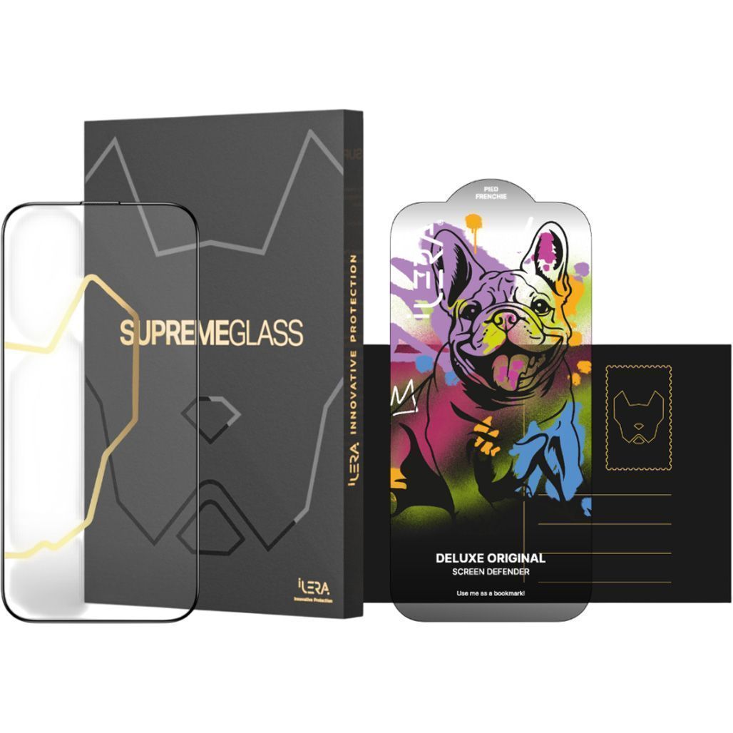 Защитное стекло ILERA DeLuxe Original Glass 2.0 For iPhone 17 Black (ILFCDL17) Совместимость по модели  Apple iPhone 17