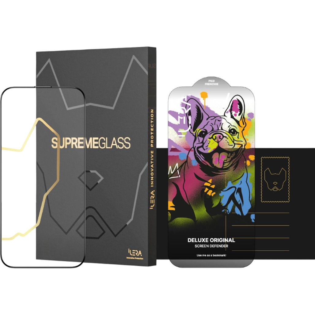 Защитное стекло ILERA DeLuxe Original Glass 2.0 For iPhone 17 Pro Black (ILFCDL17PR) Совместимость по модели  Apple iPhone 17 Pro