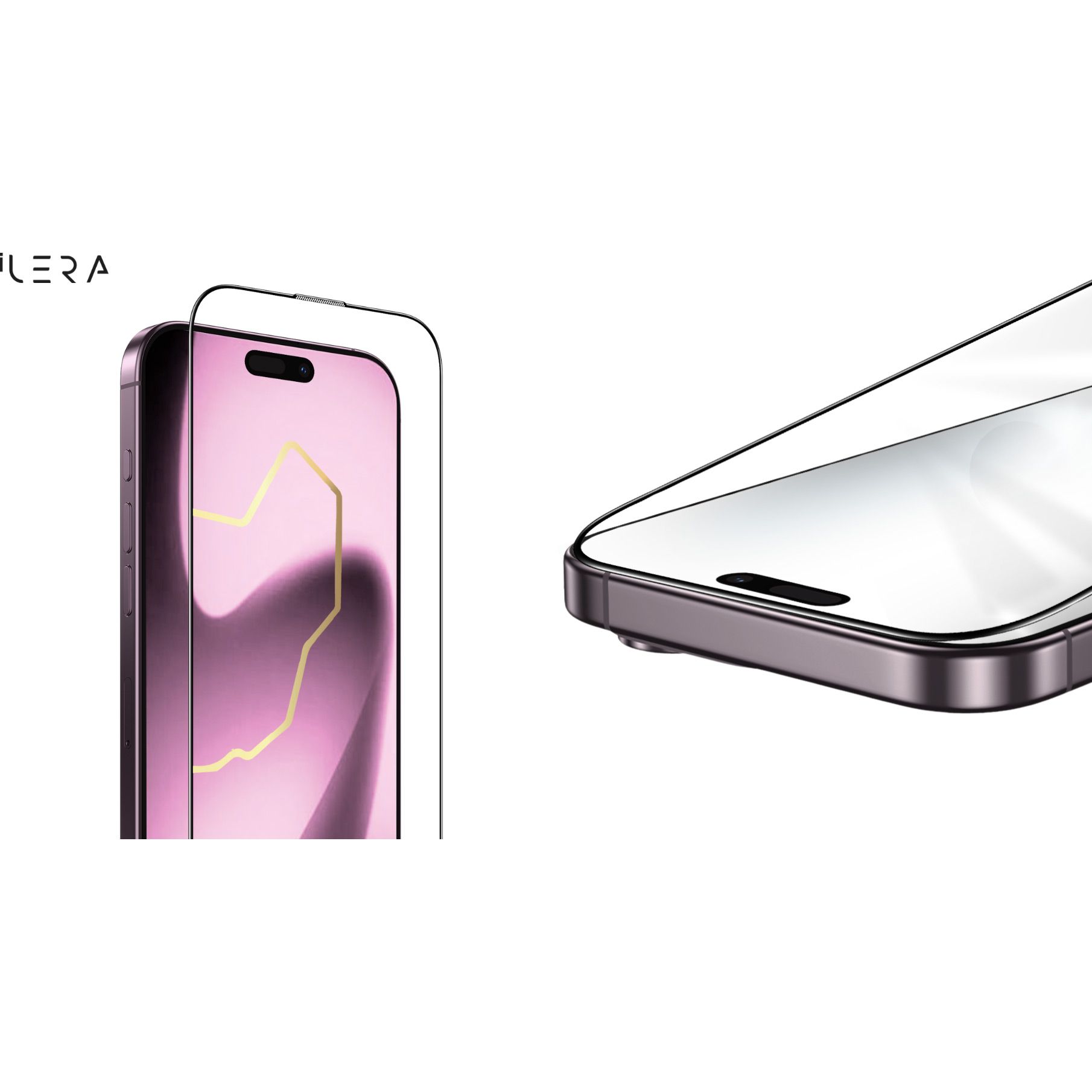 Защитное стекло ILERA DeLuxe Original Glass 2.0 For iPhone 17 Pro Black (ILFCDL17PR) Тип стекло