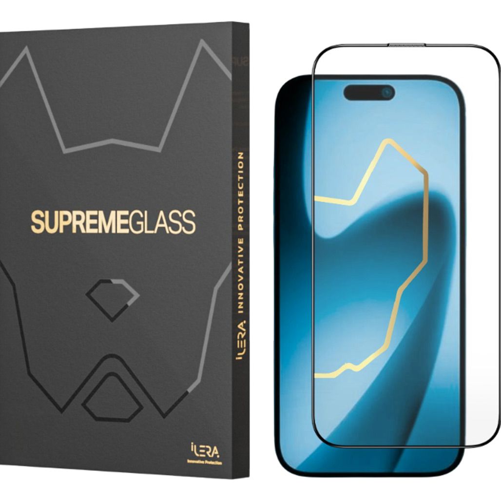 Защитное стекло ILERA DeLuxe Original Glass 2.0 For iPhone 17 Pro Max Black (ILFCDL17PRMX)