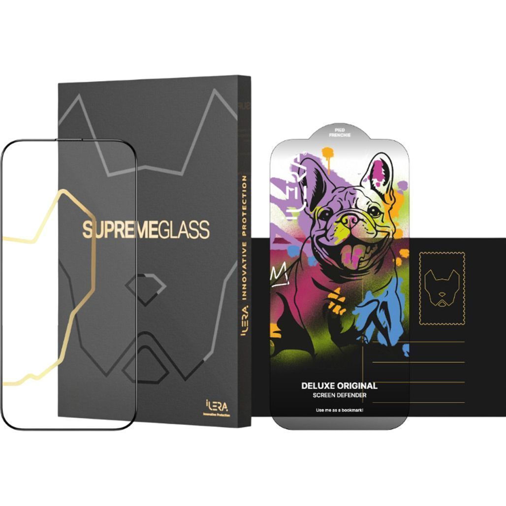 Защитное стекло ILERA DeLuxe Original Glass 2.0 For iPhone 17 Pro Max Black (ILFCDL17PRMX) Совместимость по модели  Apple iPhone 17 Pro Max