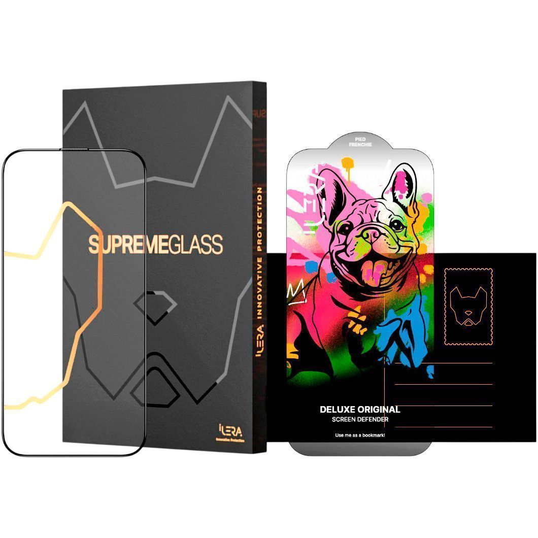 Защитное стекло ILERA DeLuxe Original Glass 2.0 For iPhone 17 Air Black (ILFCDL17AIR) Совместимость по модели  Apple iPhone 17 Air