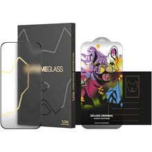 Защитное стекло ILERA FrostedGlass 2.0 For iPhone 17 Pro Max Black (ILFRGL17PRMX)