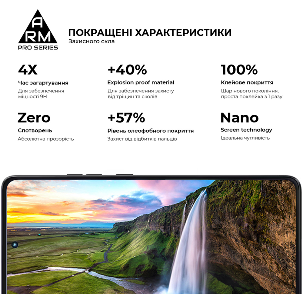 Захисне скло ARMORSTANDART Pro для Motorola G86 Power 5G Black (ARM86588) Покриття глянець