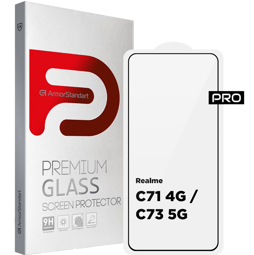 Защитное стекло ARMORSTANDART Pro для Realme C71 4G/С73 5G Black (ARM83929)
