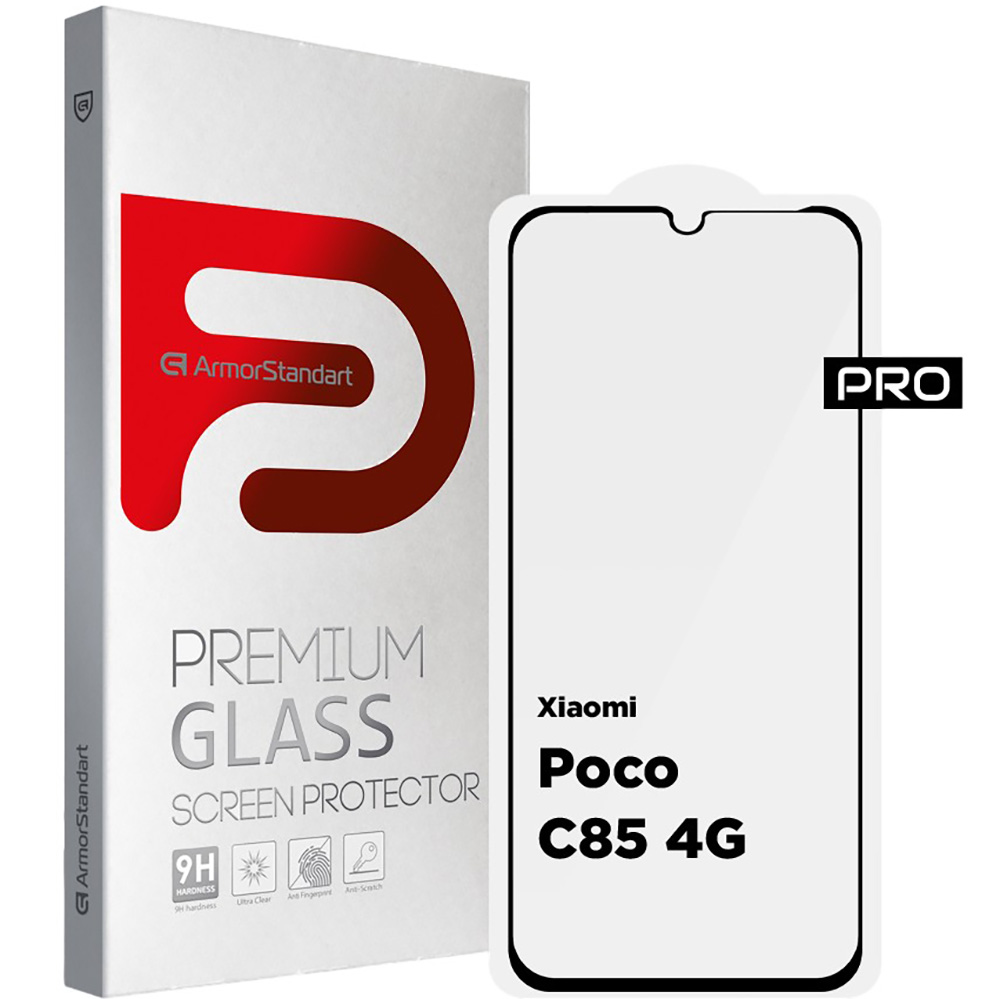 Защитное стекло ARMORSTANDART Pro для Xiaomi Poco C85 4G Black (ARM85414)