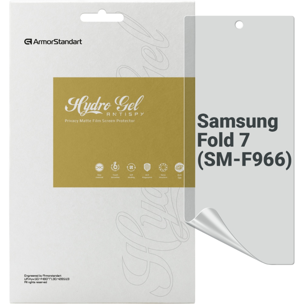 Защитная пленка ARMORSTANDART Anti-spy гидрогелевая на внешний дисплей для Samsung Fold 7 (SM-F966) (ARM87453)