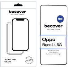 Захисне скло BECOVER для Oppo Reno14 5G 10D Black (713932)