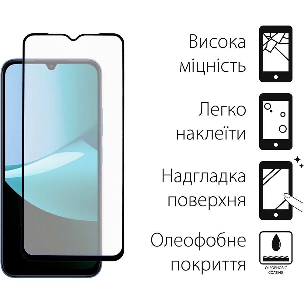 Захисне скло DENGOS для Xiaomi Redmi 15C Black (TGFG-414) Сумісність за моделлю Xiaomi Redmi 15C