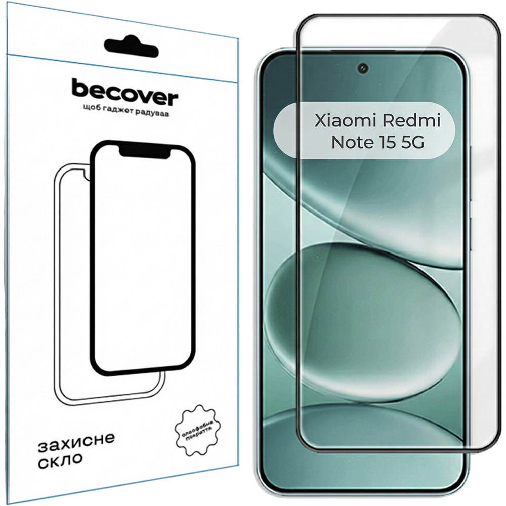 Захисне скло BECOVER для Xiaomi Redmi Note 15 5G Black (714790)