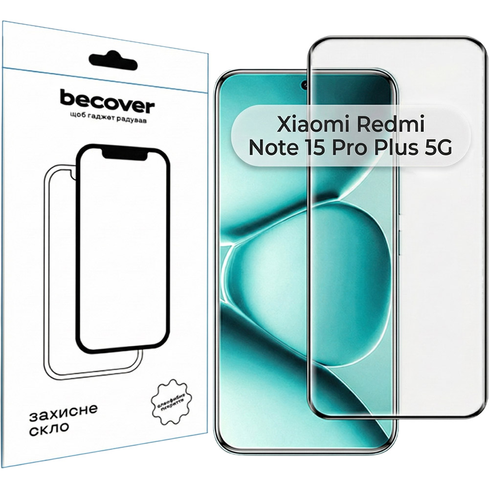 Защитное стекло BECOVER для Xiaomi Redmi Note 15 Pro Plus 5G Black (714791)