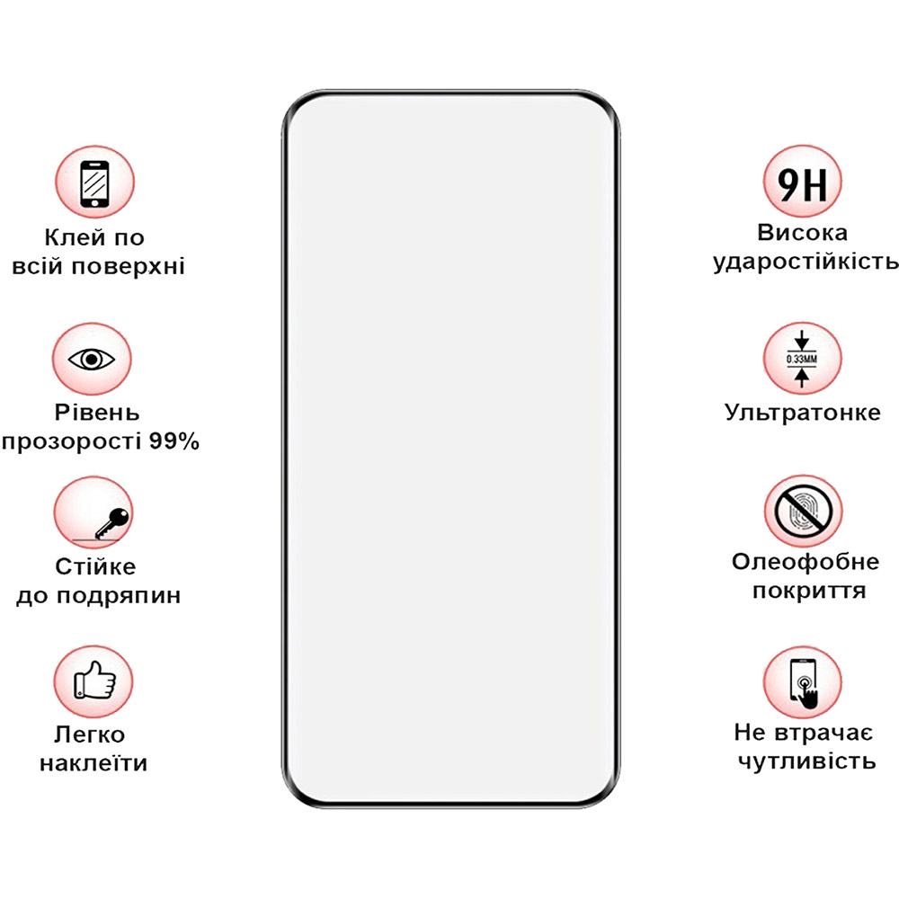 Защитное стекло BECOVER для Xiaomi Redmi Note 15 Pro Plus 5G Black (714791) Тип стекло