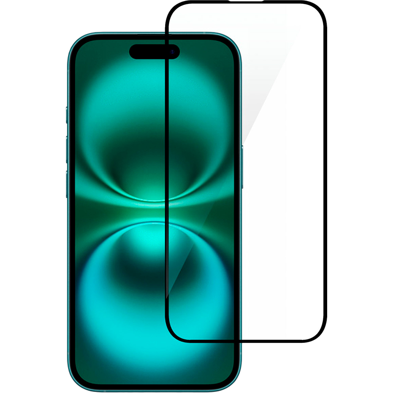 Защитное стекло 2E для Apple iPhone 16 Black (2E-IP-16.-6.1-SMFCFG-BB)