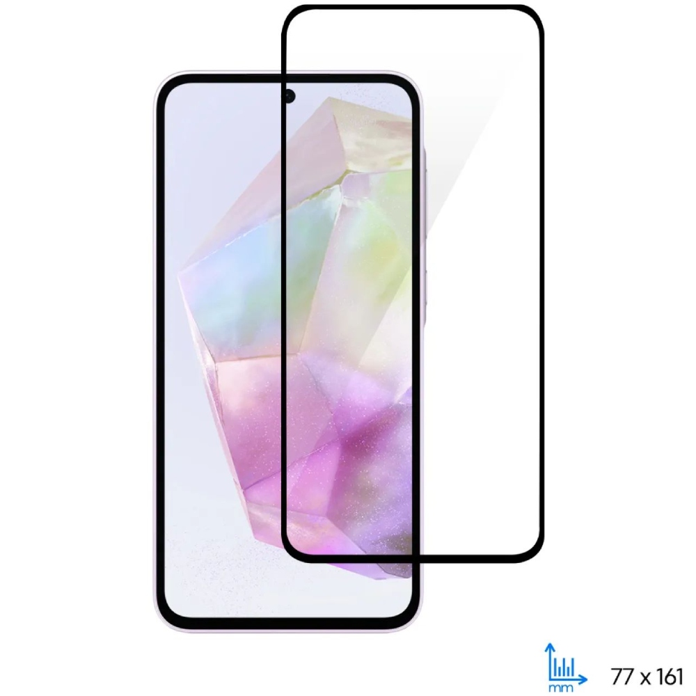 Защитное стекло 2E Samsung Galaxy A35 5G (A356) 2.5D FCFG Black (2E-G-A35-SMFCFG-BB) Дополнительно Радиусная шлифовка краев