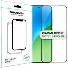 Защитное стекло BECOVER Xiaomi Redmi Note 15 Pro 5G Black (714891)