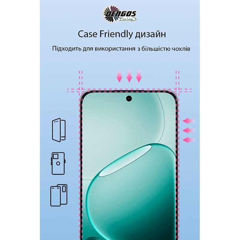Захисне скло DENGOS Glass Full Glue для Xiaomi Redmi Note 15 Pro 5G Black (TGFG-427) Сумісність за моделлю Xiaomi Redmi Note 15 Pro 5G