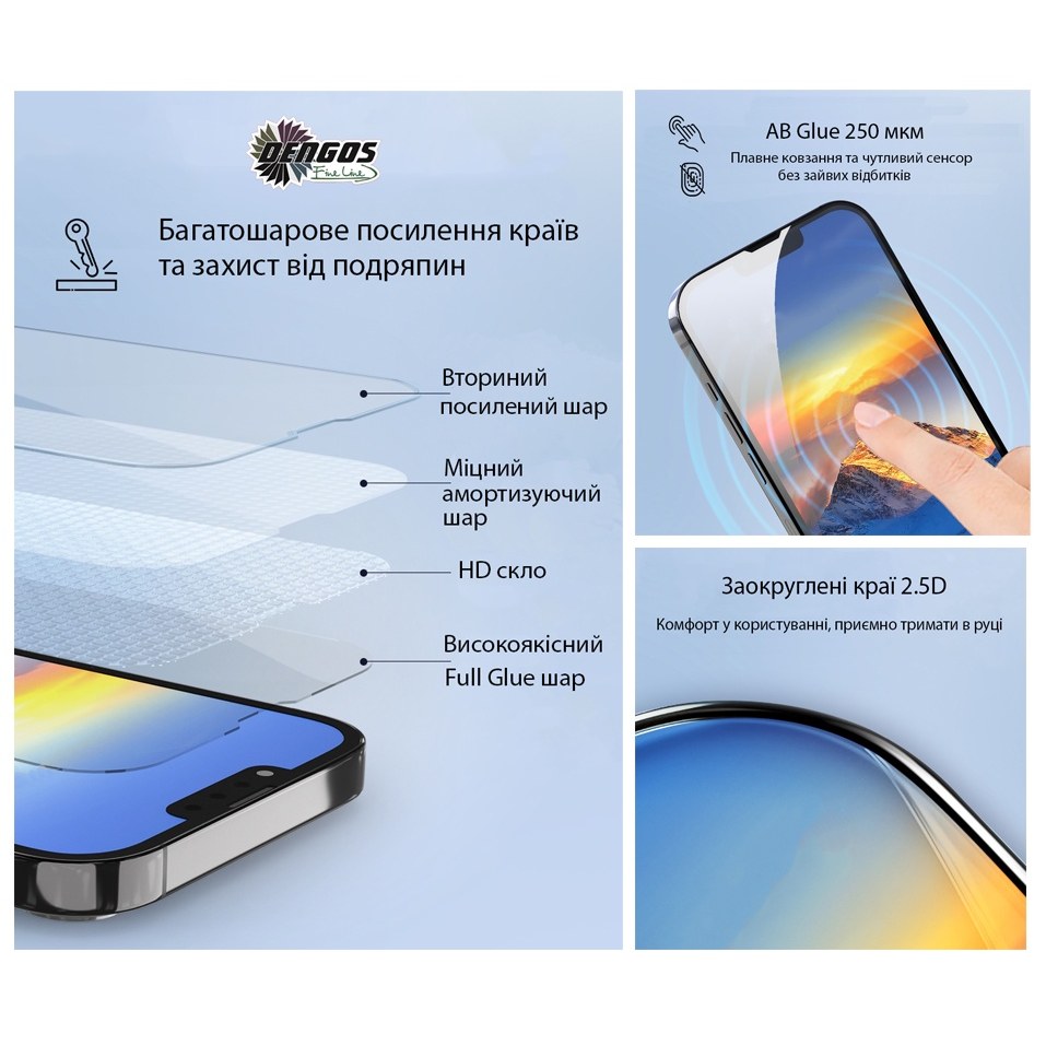 Захисне скло DENGOS для Xiaomi 15T/15T Pro Glass Full Glue Black (TGFG-430) Сумісність за моделлю Xiaomi 15T Pro