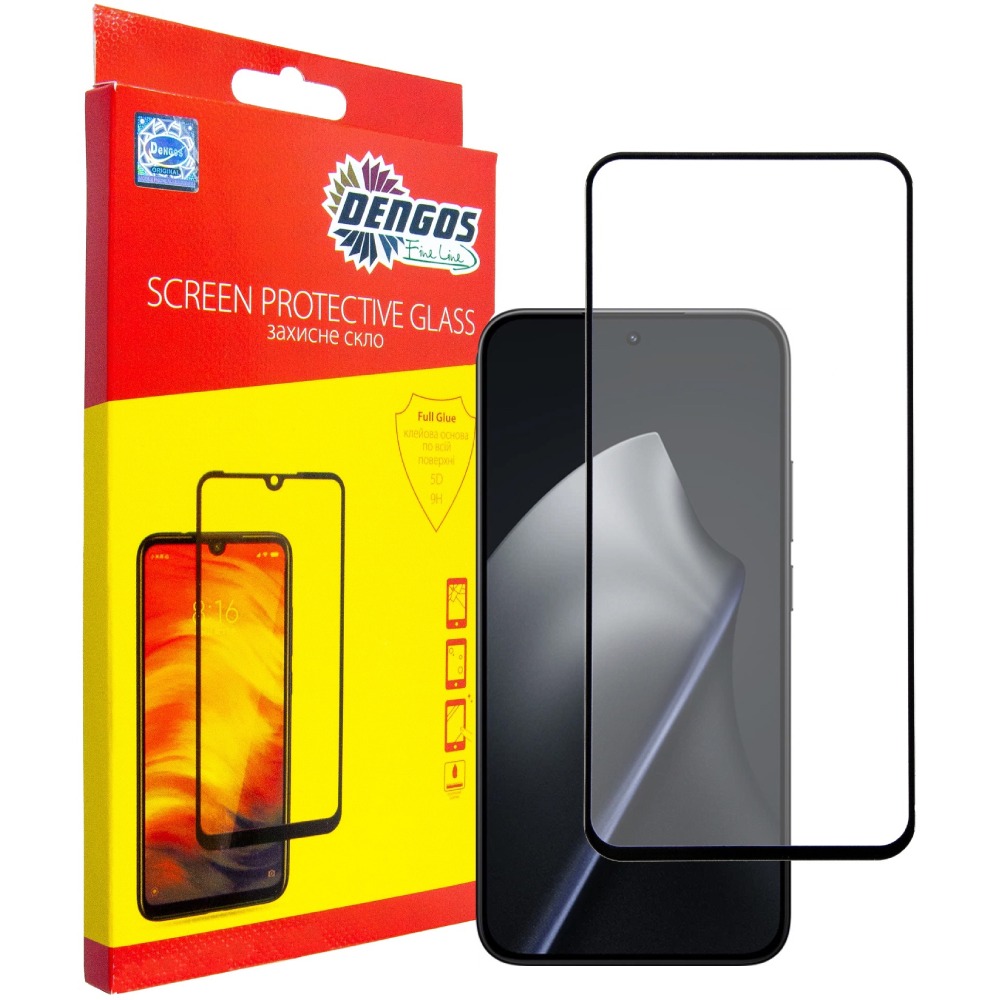 Захисне скло DENGOS для Xiaomi 15T/15T Pro Glass Full Glue Black (TGFG-430)
