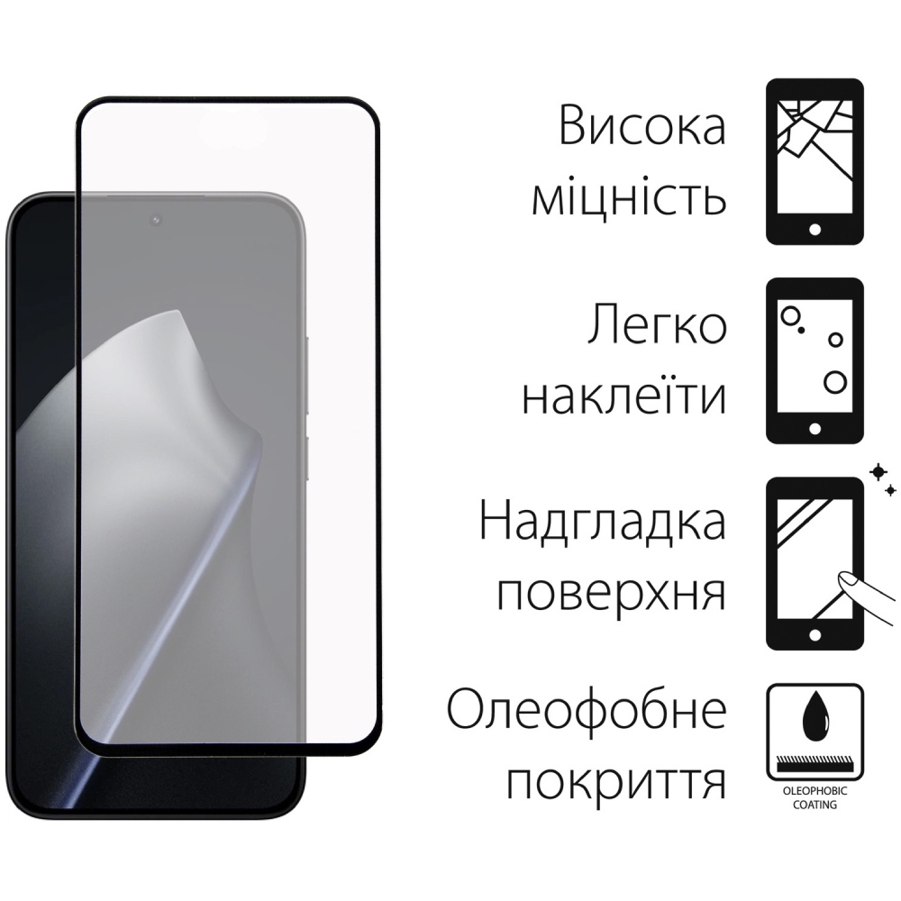 Захисне скло DENGOS для Xiaomi 15T/15T Pro Glass Full Glue Black (TGFG-430) Сумісність за моделлю Xiaomi 15T