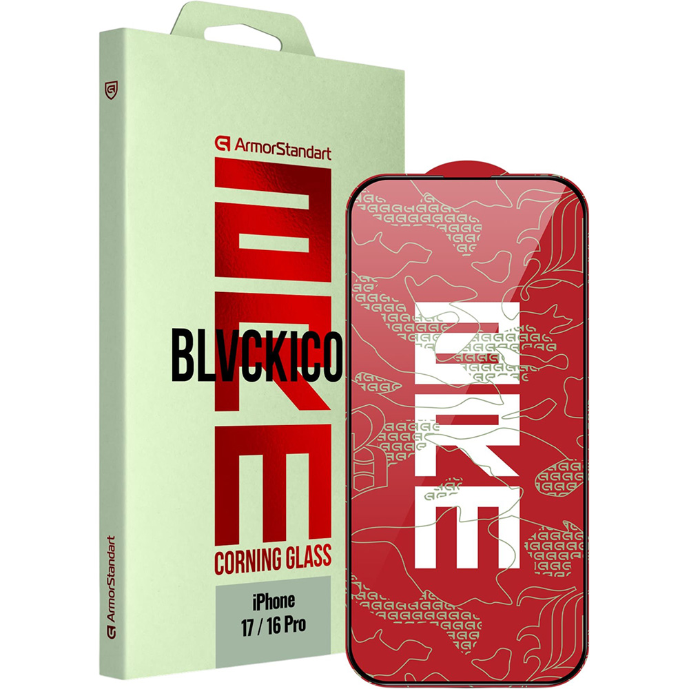 Захисне скло ARMORSTANDART Corning Black Icon для Apple iPhone 17/16 Pro (ARM79554)