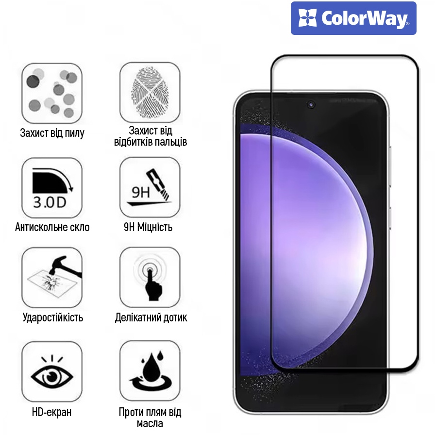 Защитное стекло COLORWAY 9H FC Glue для Xiaomi Redmi A7 Pro Black (CW-GSFGXRA7P-BK) Совместимость по модели  Xiaomi Redmi A7 Pro