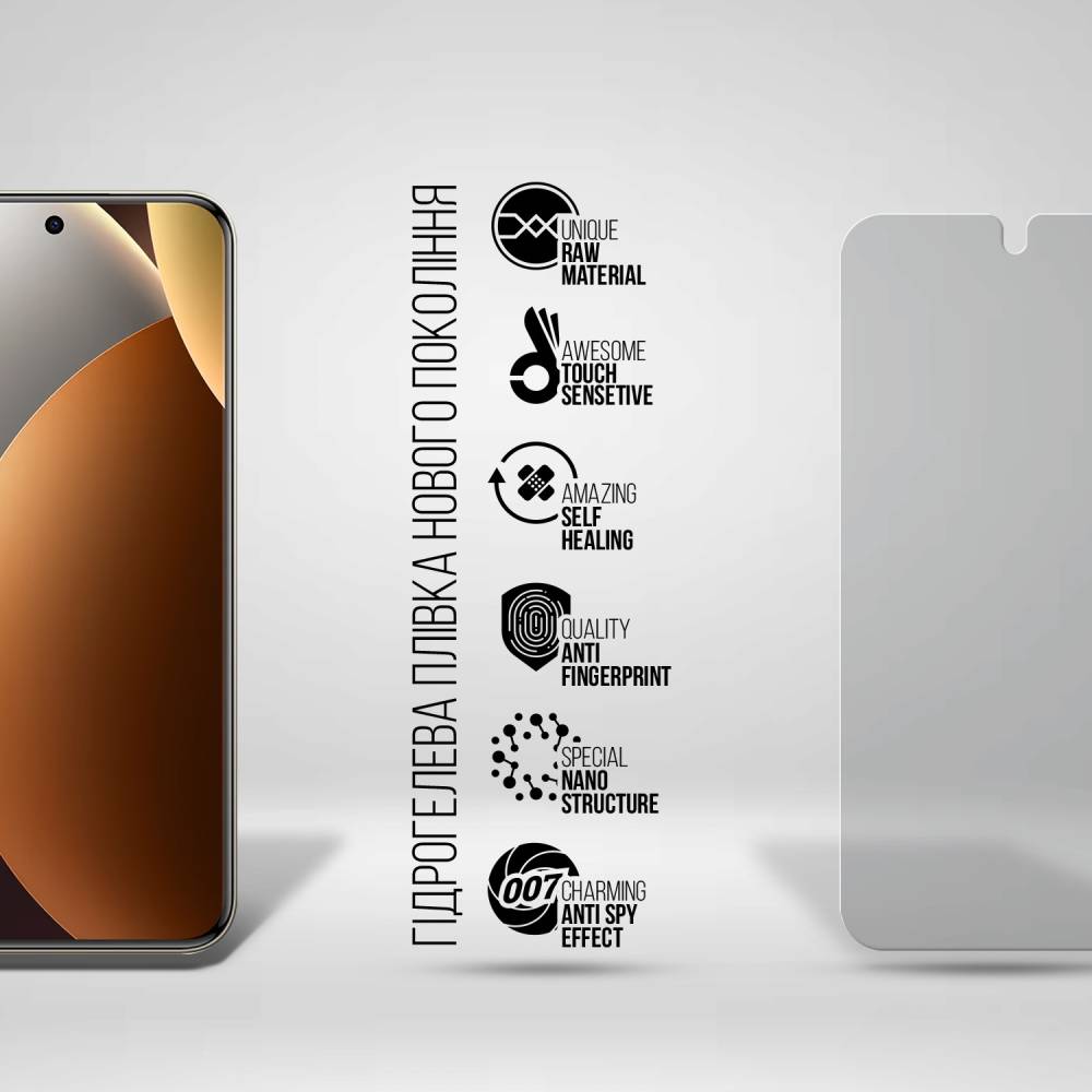 Гидрогелевая пленка ARMORSTANDART Anti-spy для Xiaomi Redmi Note 15 Pro Plus 5G (ARM89651) Совместимость по модели  Xiaomi Redmi Note 15 Pro+ 5G