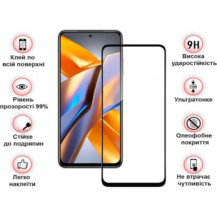 Захисне скло BECOVER для Tecno Spark 10 Pro Black (709268) Тип скло