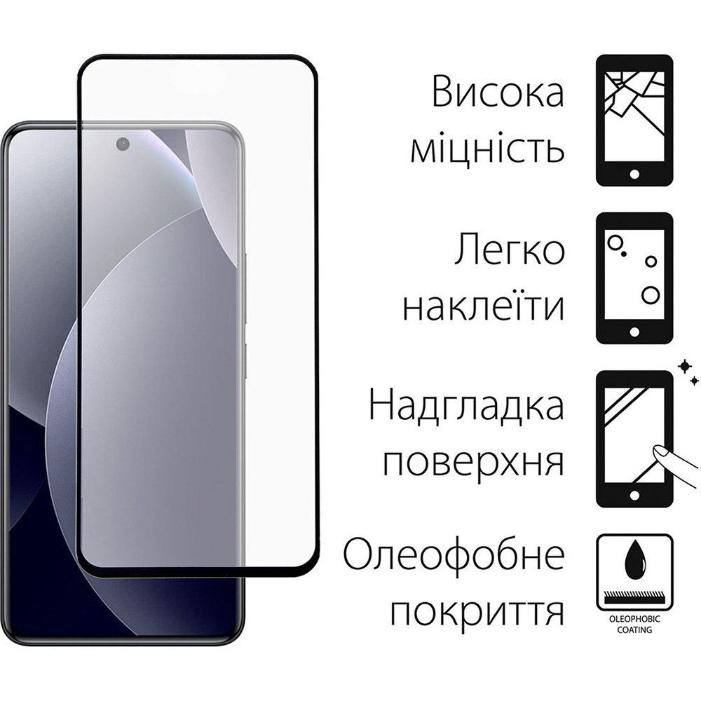 Защитное стекло DENGOS для Xiaomi Redmi Note 15 Pro 4G Black (TGFG-445) Совместимость по модели  Xiaomi Redmi Note 15 Pro 4G