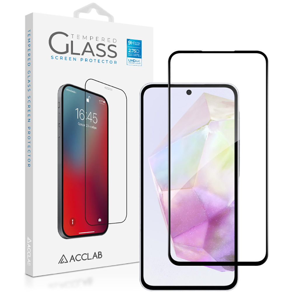 Фото Защитное стекло ACCLAB Full Glue ESD для Samsung Galaxy A37 Black (1283126634857)
