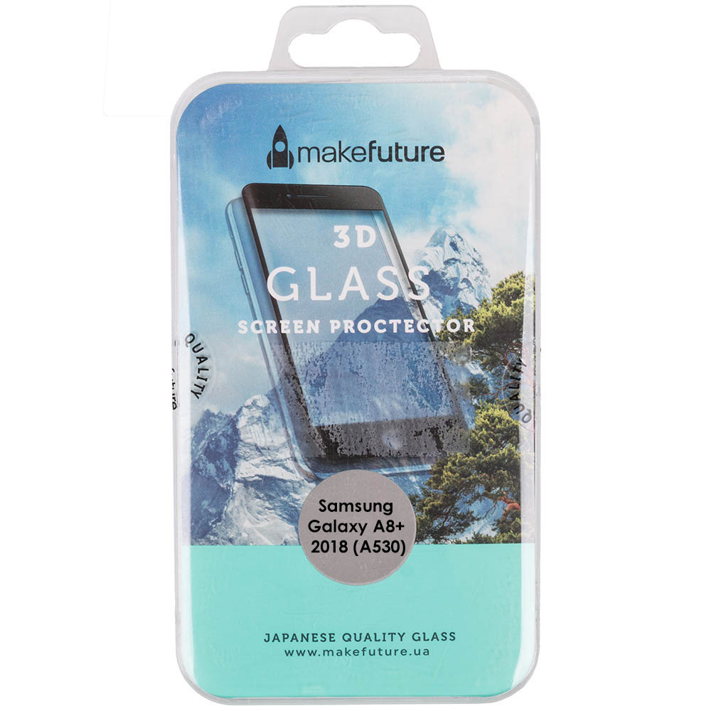 

Защитное стекло MAKEFUTURE 3D Samsung A8 Plus Black (MG3D-SA8PB), 3D Samsung A8 Plus Black
