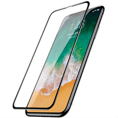 Защитное стекло BASEUS Silk Screen Anti-Blue Light Tempered Glass Film для iPhone X (SGAPIPHX-HEB01) 0.2mm Black