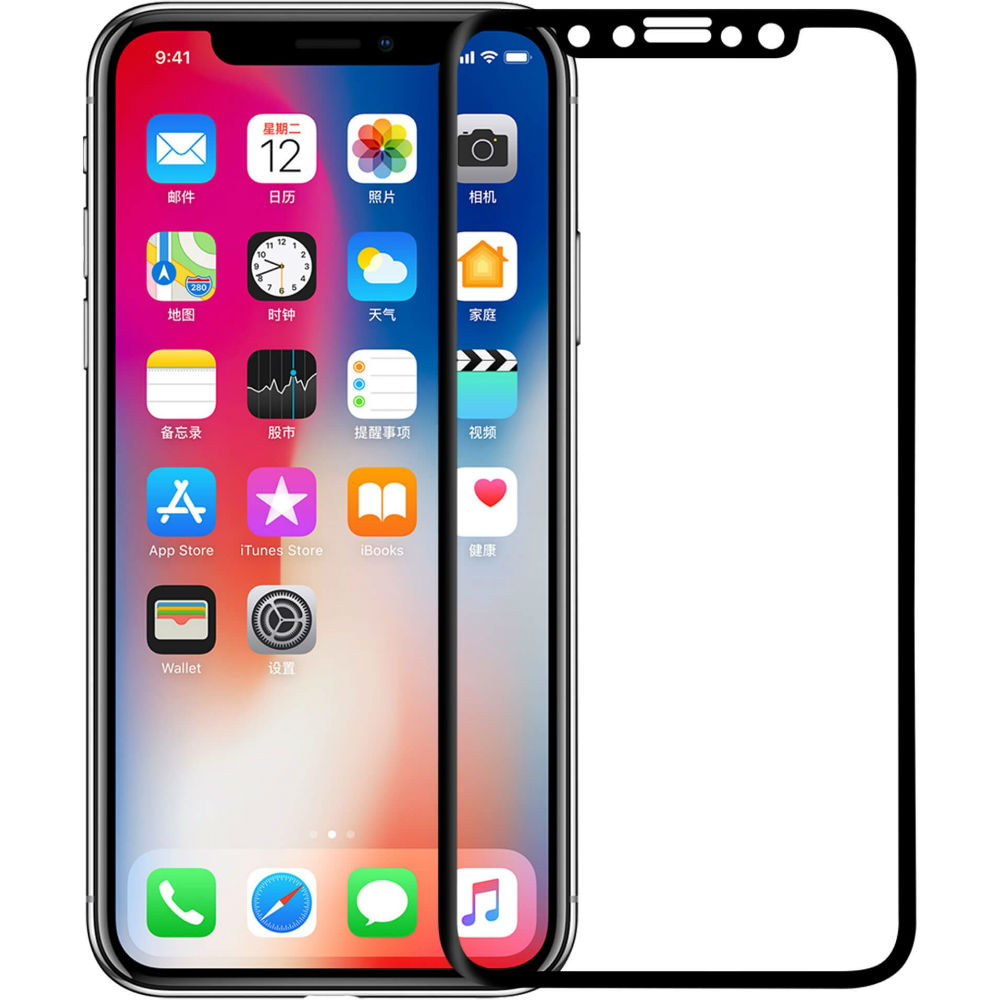 Защитное стекло NILLKIN 3D CP+MAX iPhone X black (356377) - в  интернет-магазине Фокстрот: цены, отзывы, характеристики | купить в Киеве,  Харькове, Днепропетровске, Одессе - Украина