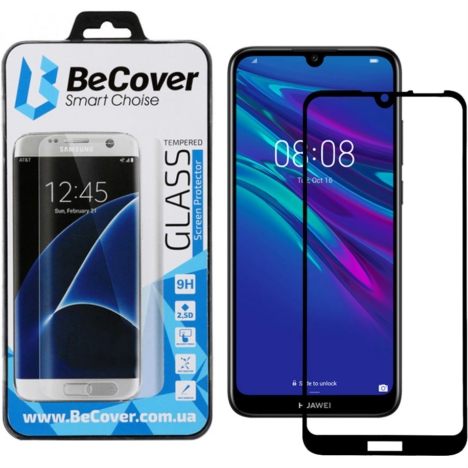 Захисне скло BECOVER Huawei Y6 2019 Black (703438) Покриття протиударне