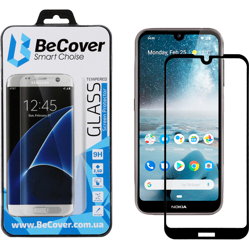 

Защитное стекло BECOVER Nokia 4.2 Black (703896), Nokia 4.2 Black (703896)