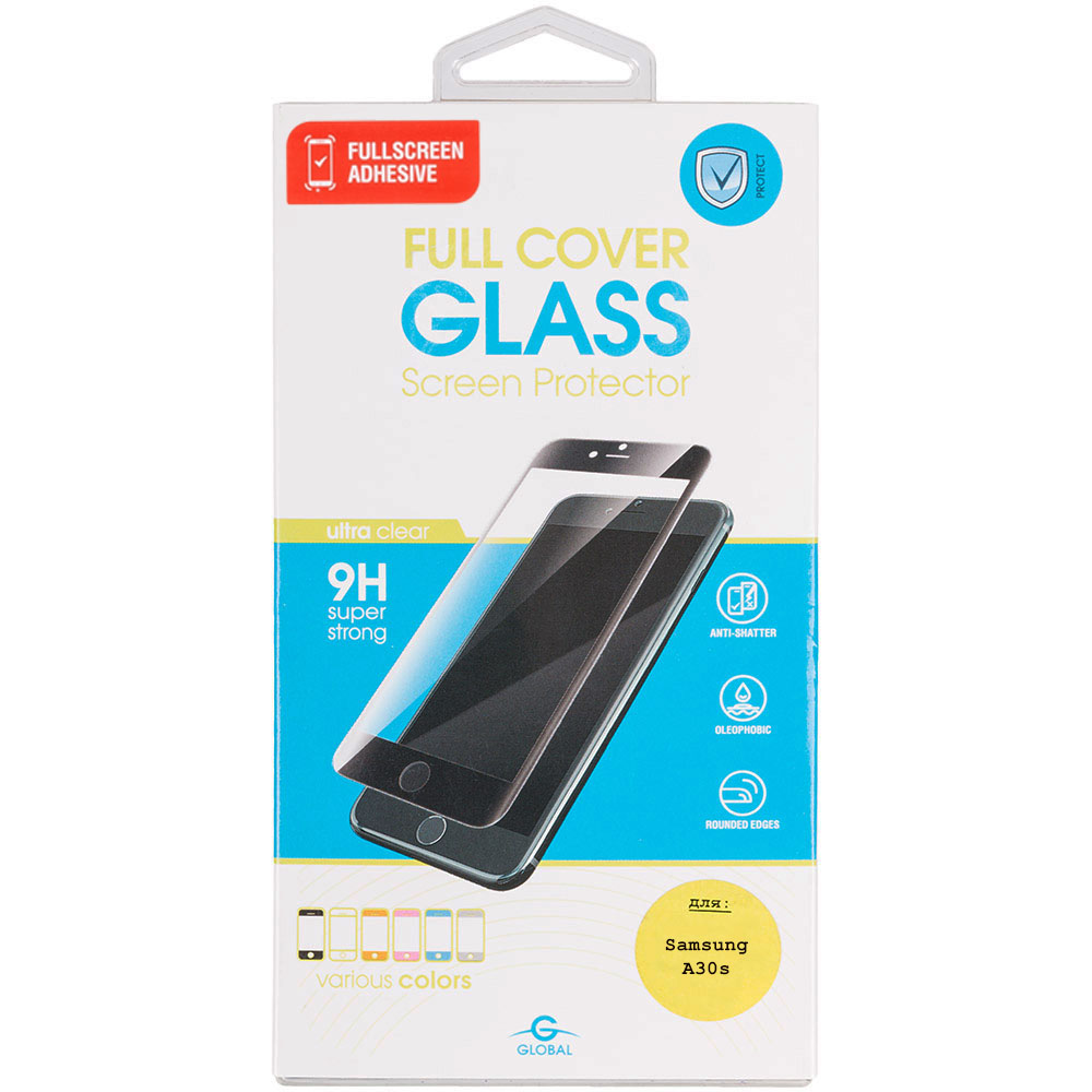 Акция на Защитное стекло GLOBAL Full Glue для Samsung A30s black (1283126495236) от Foxtrot