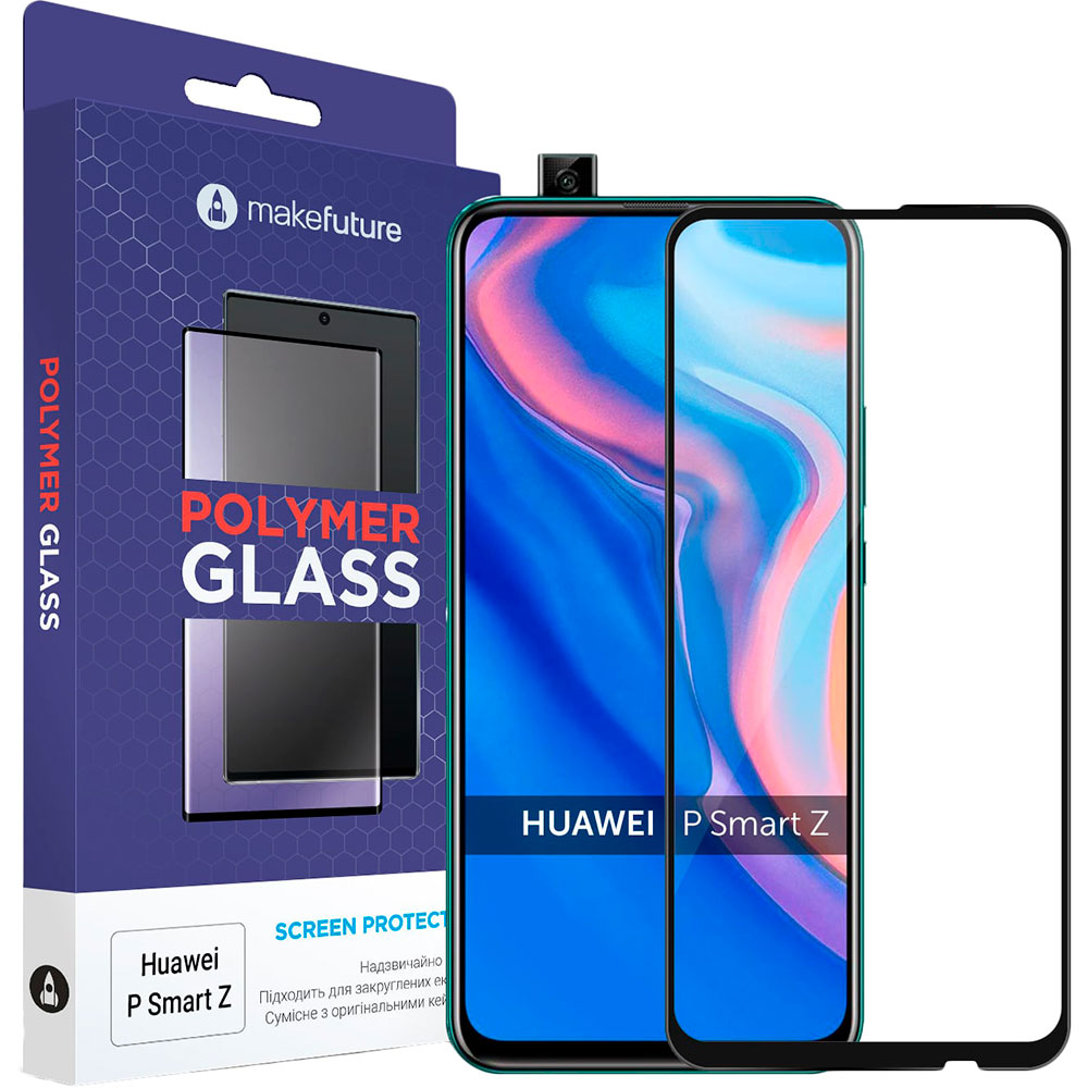 

Защитное стекло MakeFuture Polymer Glass для Huawei P Smart Z Black (MGP-HUPSZ), Захисне скло Huawei P Smart Z Polymer Glass