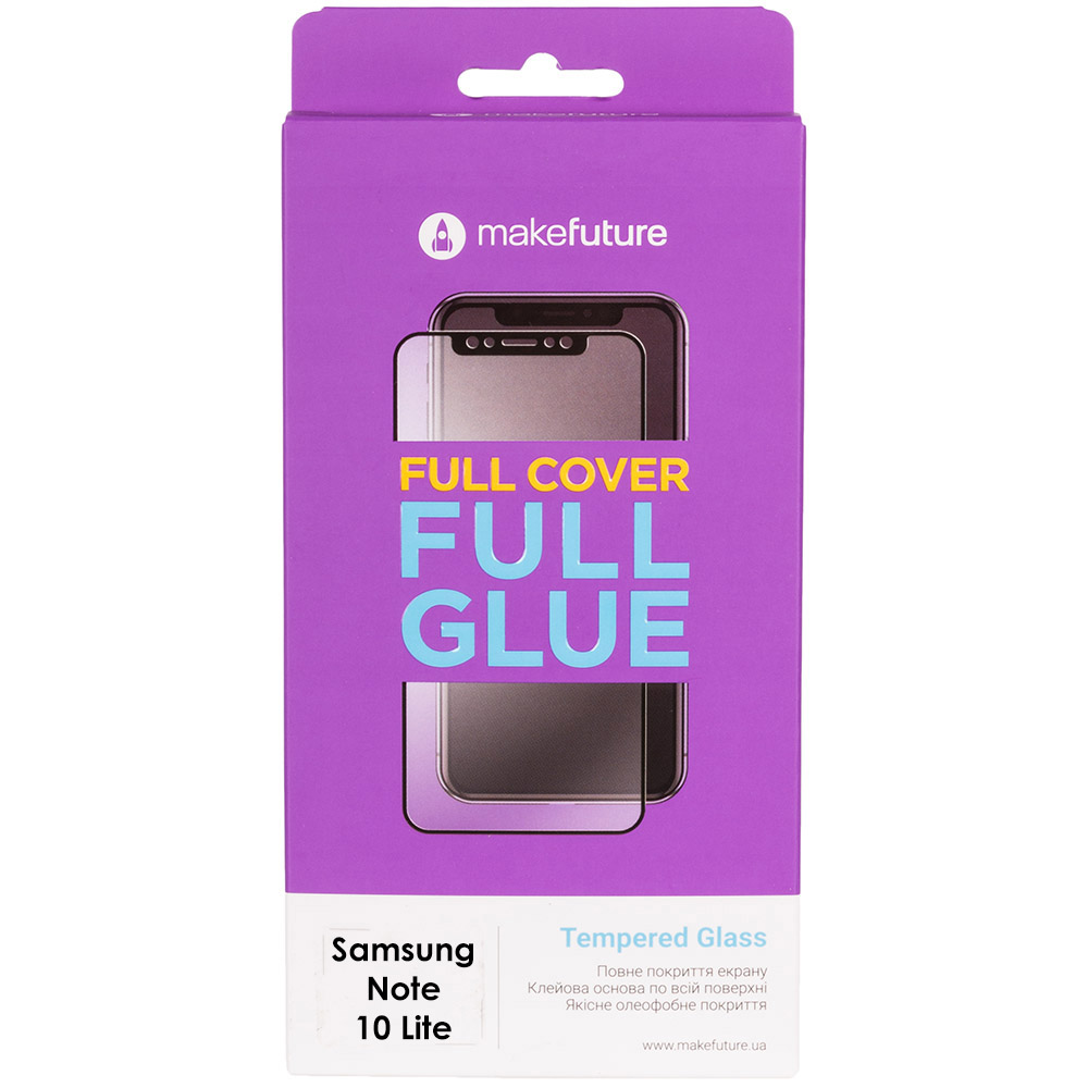 

Защитное стекло MAKEFUTURE Full Cover Full Glue для Samsung Galaxy Note 10 Lite Black (MGF-SN10L), Захисне скло Samsung Note 10 Lite FCFG (MGF-SN10L)