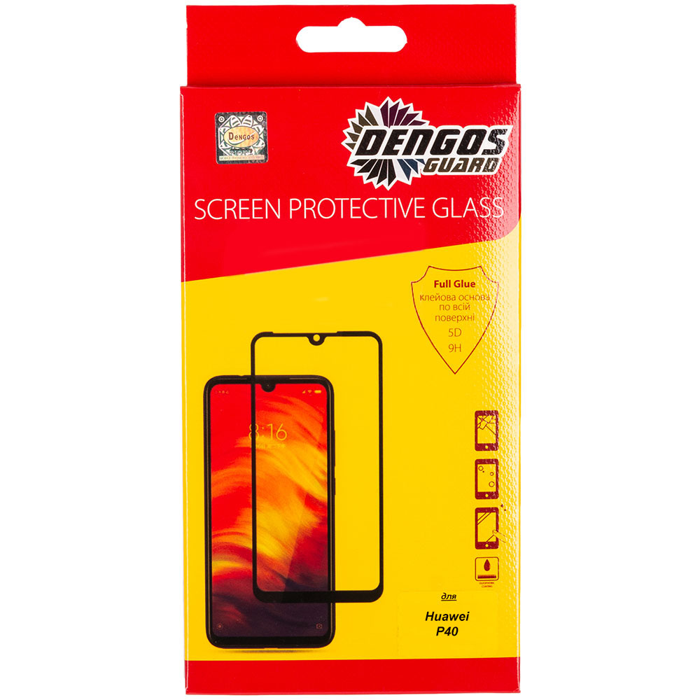 

Защитное стекло DENGOS Glass Full Glue для Huawei P40 black (TGFG-119), Glass Full Glue для Huawei P40 black