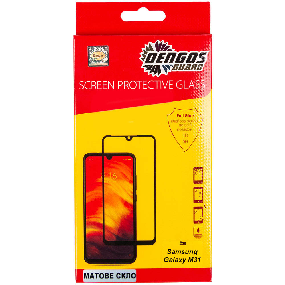 

Защитное стекло DENGOS Matte Glass Full Glue для Samsung Galaxy M31 black (TGFG-MATT-17), Matte Glass Full Glue для Samsung Galaxy M31 black