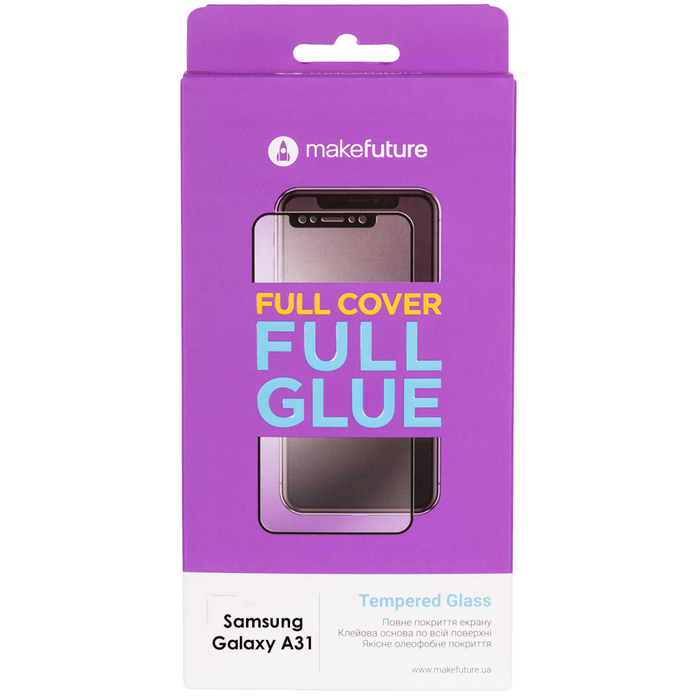 

Защитное стекло MakeFuture Full Cover Full Glue для Samsung Galaxy A31 Black (MGF-SA31), Захисне скло Samsung A31 FCFG (MGF-SA31)