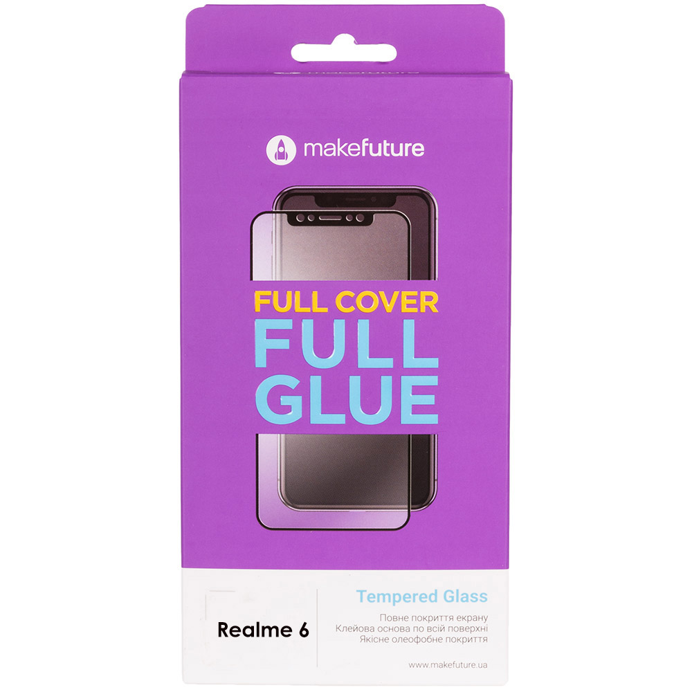 

Защитное стекло MakeFuture Full Cover Full Glue Realme 6 Black (MGF-R6), Захисне скло Realme 6 FCFG (MGF-R6)
