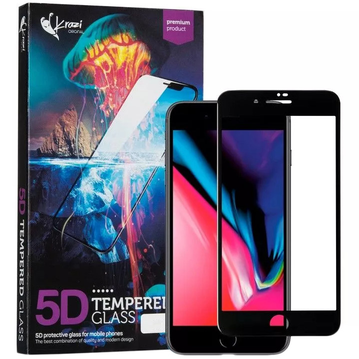 

Защитное стекло KRAZI 5D для Apple iPhone 7/8 Black (71973), 5D iPhone 7/8 Black