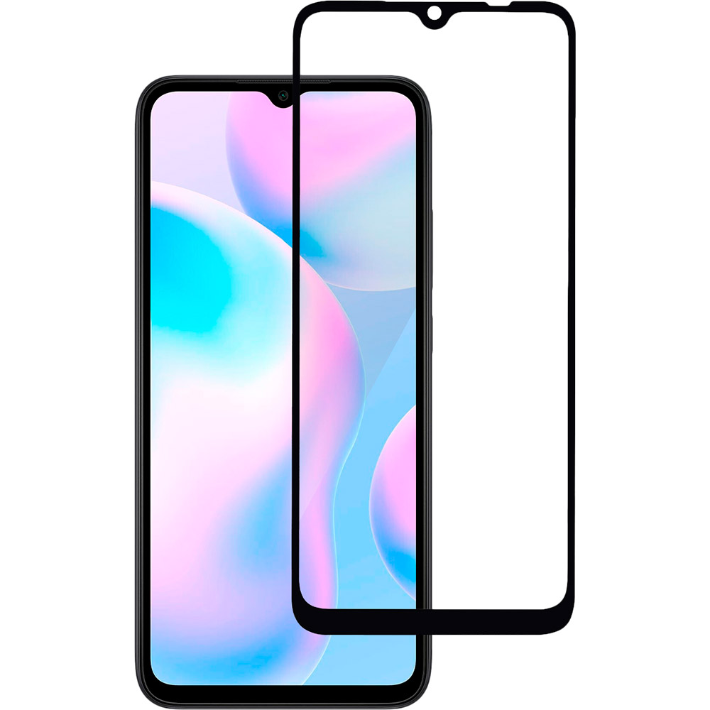 Захисне скло 2E Basic для Xiaomi Redmi 9A 2.5D FCFG Black (2E-MI-9A-9C-SMFCFG-BB)