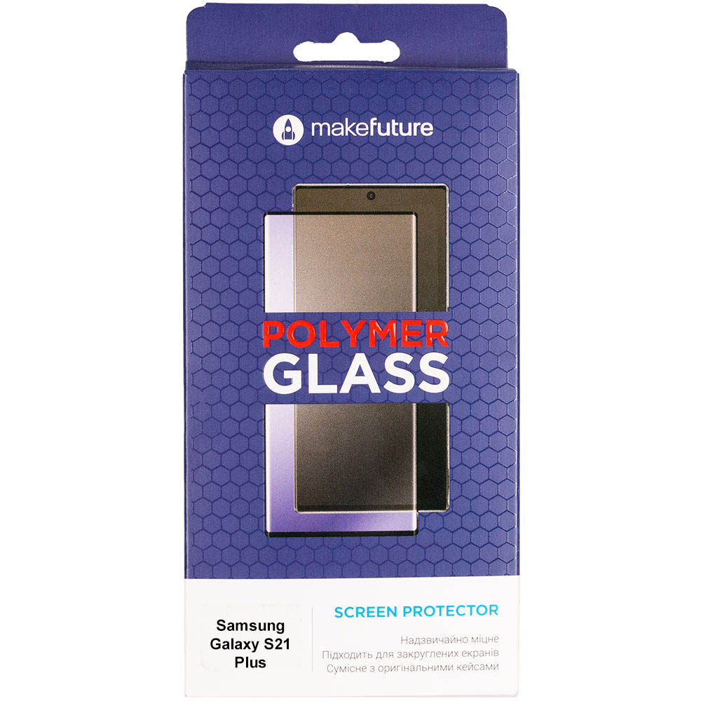 

Защитное стекло MAKEFUTURE для Samsung S21 Plus Polymer Glass (MGP-SS21P), Захисне скло Samsung S21 Plus Polymer Glass