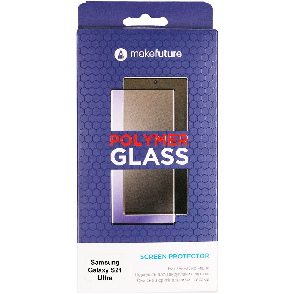 

Защитное стекло MAKEFUTURE для Samsung S21 Ultra Polymer Glass (MGP-SS21U), Захисне скло Samsung S21 Ultra Polymer Glass